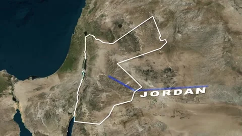 Jordan Map Animation Video stock 273588052