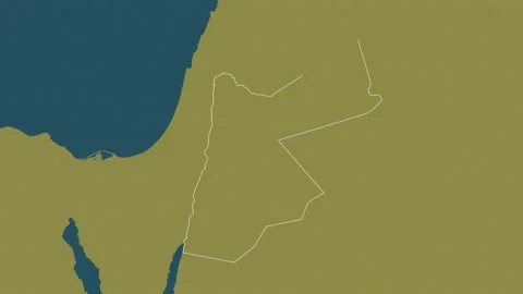 Jordan map - drive. Regions. Pattern. Stock Footage 148428378