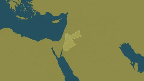 Jordan map - extract. Regions. Pattern. Video stock 148431827