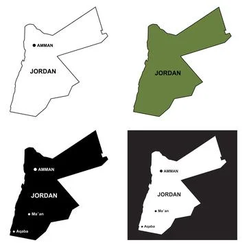 Jordan map icon design Stock Illustration