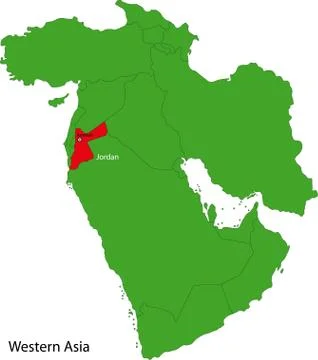 Jordan map Stock Illustration