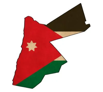 Jordan map on jordan flag drawing ,grunge and retro flag series Stock Illustration