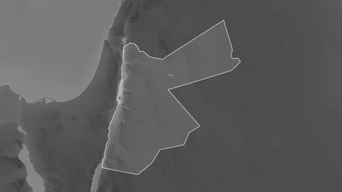 Jordan map - solid. Regions. Grayscale. | Stock Video | Pond5