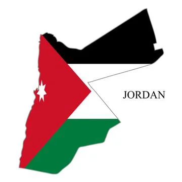 Jordan map vector illustration. Global economy. Famous country. Middle East. Stock Illustration