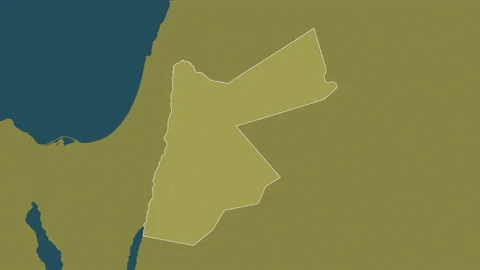 Jordan map - zoom. Border. Pattern. Stock Footage 148441082