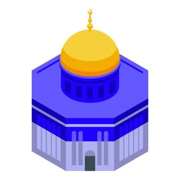Jordan mosque icon isometric vector. National country Stockillustratie