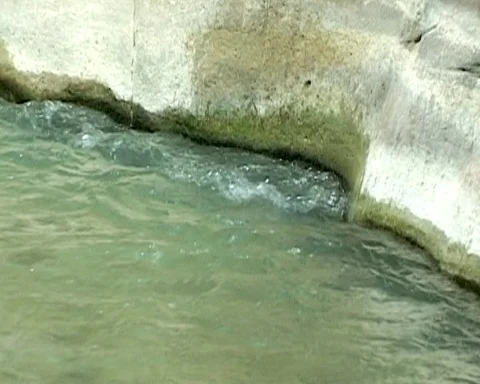 Jordan. Mujib River canyon of Wadi Mujib is lowest nature reserve in the world Stock Footage 126957843