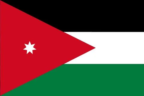 Jordan National Flag Stock Illustration