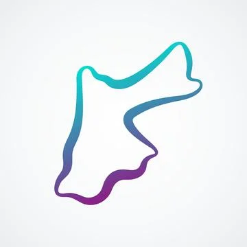 Jordan - Outline Map Stock Illustration
