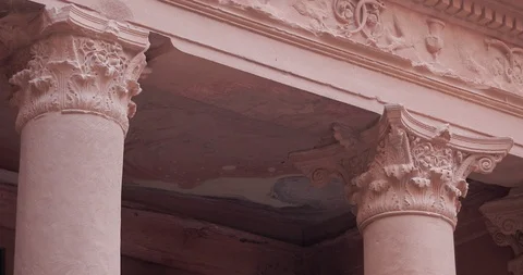 Jordan Petra Facade Of The Treasury Building The Ancient Nabatean Stock Footage 100323645