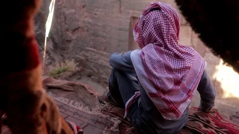 Jordan Petra Facade Of The Treasury Building The Ancient Nabatean Stock Footage 100330613