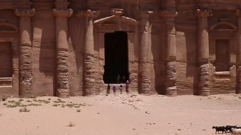 Jordan, Petra tomb Monastery Stock Footage 70733302