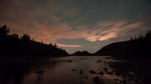Jordan Pond At Night Vidéo 46042188