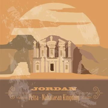 Jordan. Retro styled image Stock Illustration