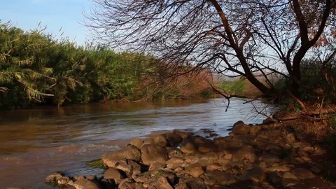 Jordan river in israel Stock Footage 74073752