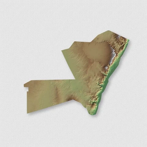 Jordan Rotating 3D Relief Map Seamless Loop, Alpha Channel 4K 스톡 동영상 340712224