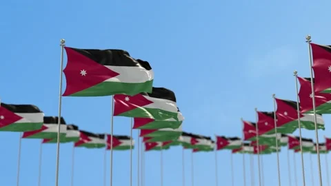 Jordan Row Of Flags 3D Animation Видео 148705567