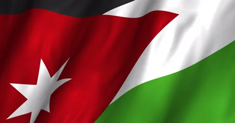 Jordan waving flag 4K Video stock 51352248