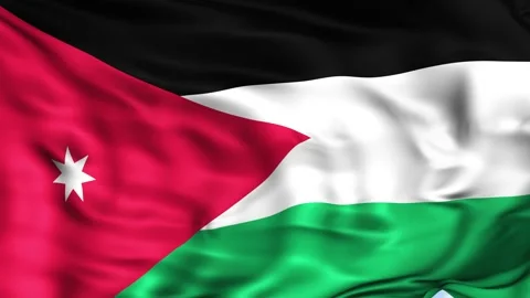 Jordan Waving Flag Background Stock Footage 204135103