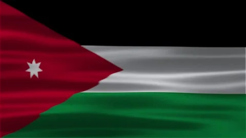 Jordan waving flag Stock Footage 312485070