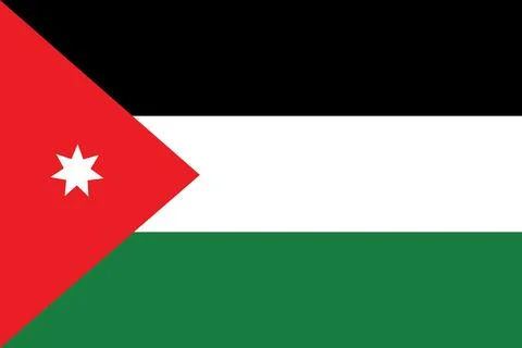 Jordan waving flag pattern background. Realistic national flag design. Abst.. Stock Illustration