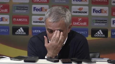 Jose Mourinho previews Middlesbrough v Manchester United 스톡 동영상 149130086