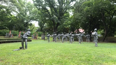 Jose Rizal firing squad execution monument Stock Footage 313454608