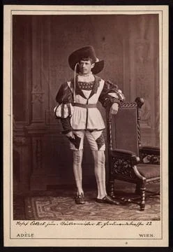 Josef Eckart Jun., Master baker at the Macart Festival 1879. Adele Perlmut... Stock Photos