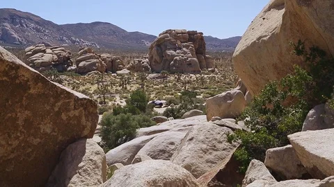 Joshua Tree Rocks Stock Footage 83842545