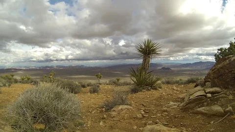 Joshua Tree Ryan Mountain Peak Time Lapse Vídeos de archivo 72971051