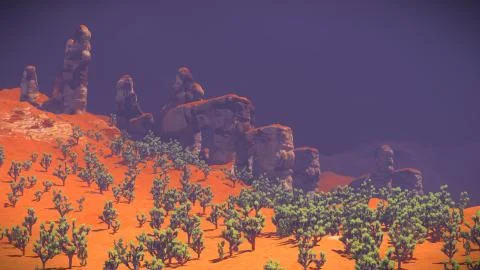 Joshua trees on desert Stock Illustration