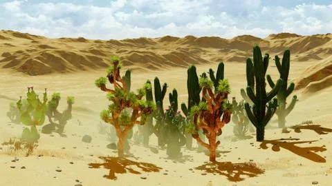 Joshua trees Stock Illustration