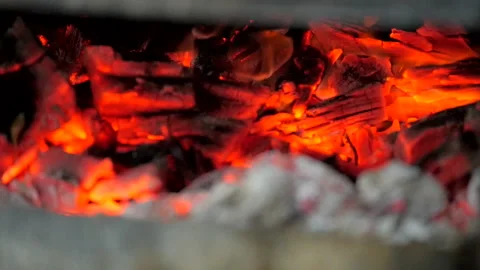 Josper Grill Coals Stock Footage 131367055
