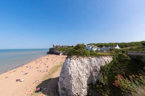 Joss Bay beach view Stock Photos