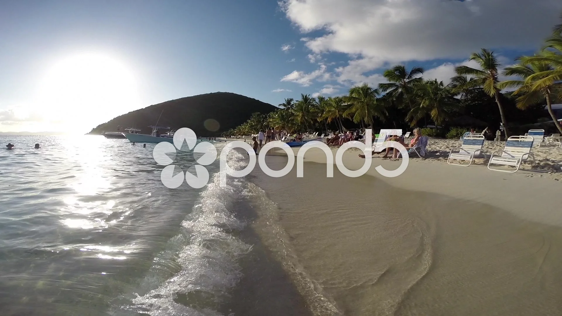 Jost Van Dyke Beach At The Soggy Dollar Stock Video Pond5