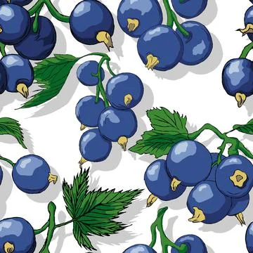 Jostaberries repeating pattern editable vector template Stockfoto's