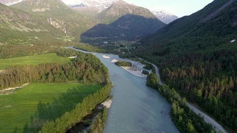 Jostedal valley. Stock Footage 92841357