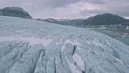 Jostedalsbreen, Norway - July 25, 2016: Amazing Aerial View, Scenic Glacier Stock Footage