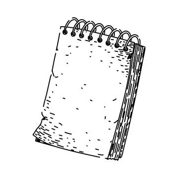 Jot notepad sketch hand drawn vector Stock Illustration