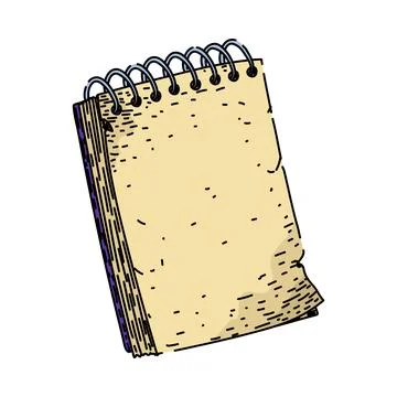 Jot notepad sketch hand drawn vector 스톡 일러스트