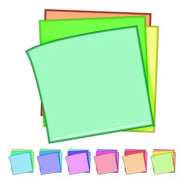 Jotter memo paper cartoon vector graphic Stockillustratie