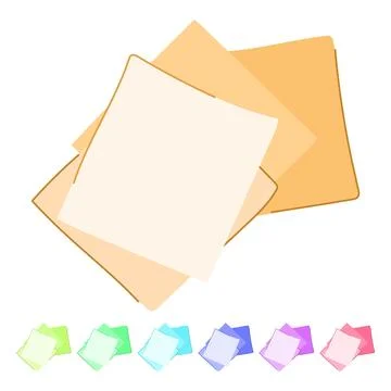 Jotter memo paper vector cartoon graphic 스톡 일러스트