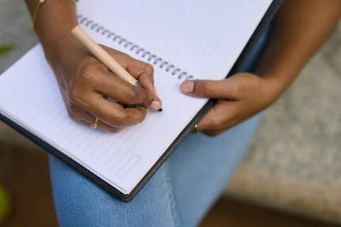 Jotting Down Inspiration Stock Photos