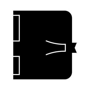 Journal black vector icon on white background Stock Illustration