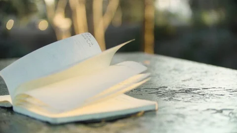 Journal blowing in wind 스톡 동영상 129708172