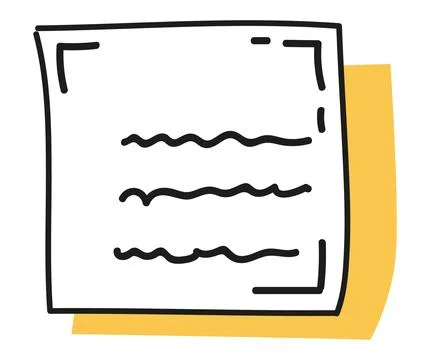 Journal doodle icon. Hand drawn banner or element for notebook, diary and Stock Illustration