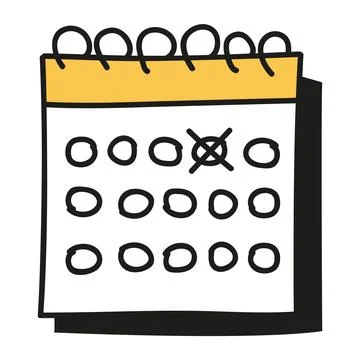 Journal doodle icon. Hand drawn banner or element for notebook, diary and Stock Illustration
