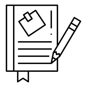 Journal Line Icon Stock Illustration