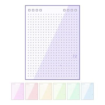 Journal notebook line page cartoon vector graphic Stock Illustration
