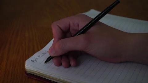 Journal Writing Stock Footage 63022055